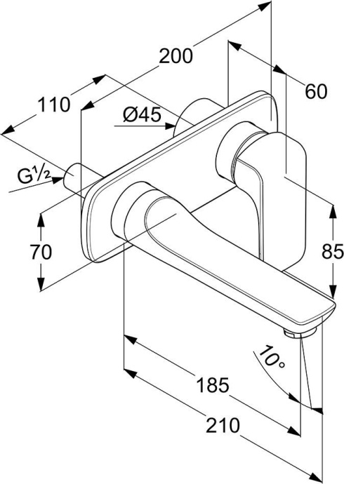 Смеситель Kludi Ameo 412440575 для раковины - 3