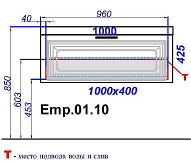 Тумба с раковиной Aqwella 5 stars Империя 100 белый глянец - 10
