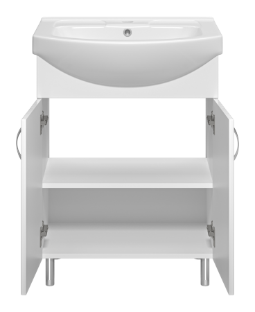 Тумба с раковиной Misty Изео 65 белая глянцевая УТ000015761 - 1