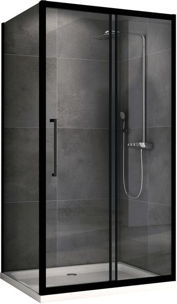 Душевой уголок ABBER Schwarzer Diamant 110х70 профиль черный  AG30110BH-S70B-S70B - 0