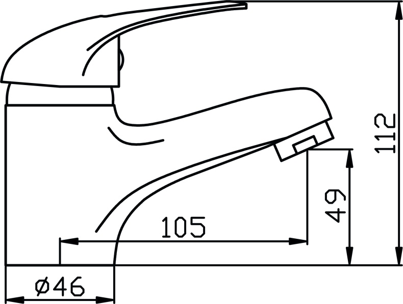 Смеситель для раковины DIWO Псков PS-01cr - 4
