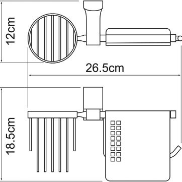 Держатель туалетной бумаги Wasserkraft Leine White K-5059White с держателем освежителя воздуха - 3
