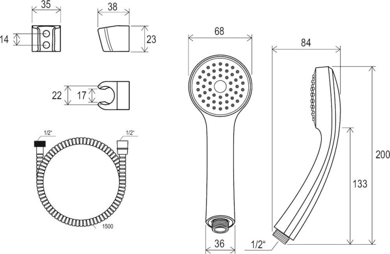 Душевой гарнитур Ravak   X07P005 - 3