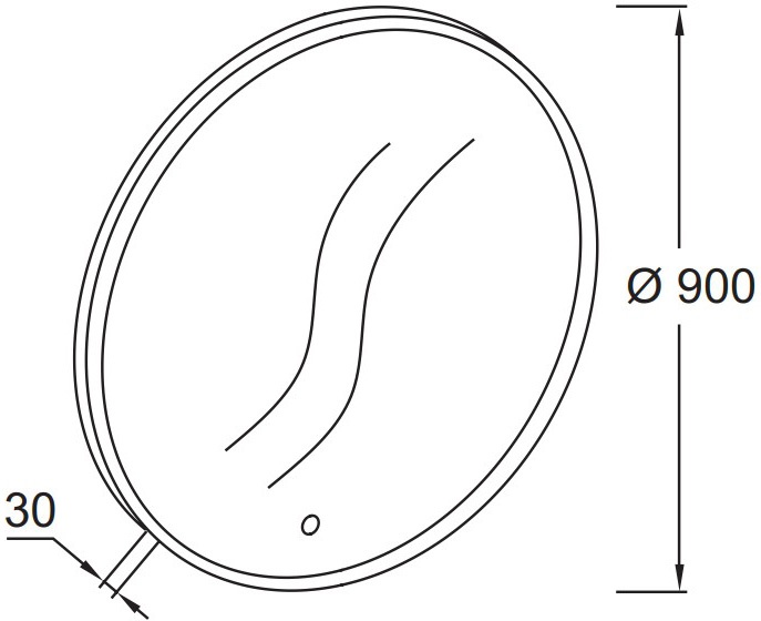 Зеркало Jacob Delafon Odeon Rive Gauche EB1456-NF 90 см с подсветкой - 4
