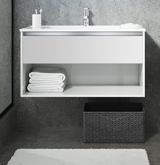 Тумба под раковину Sanvit Контур 60 белый глянец kkont060w - 0