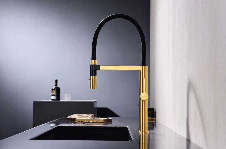 Смеситель для кухни Paulmark Leader брашированное золото Le214101-BG - 1