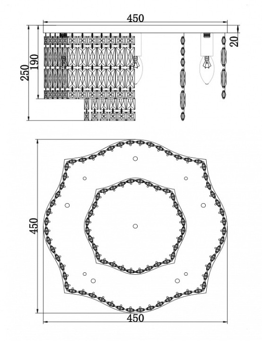 Потолочная люстра Maytoni Dune DIA005CL-06CH - 1