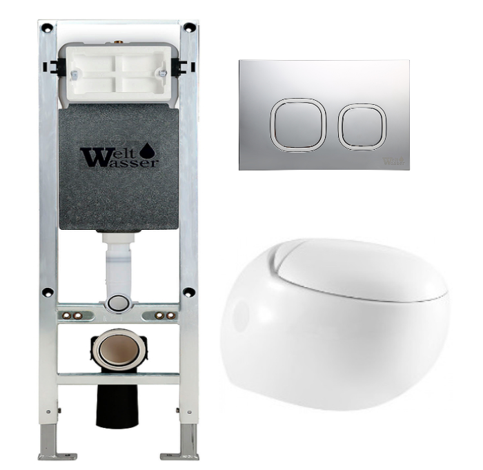 Комплект Weltwasser AMBERG 350 ST + JECKENBACH 004 GL-WT + AMBERG RD-CR  10000006535 - 0