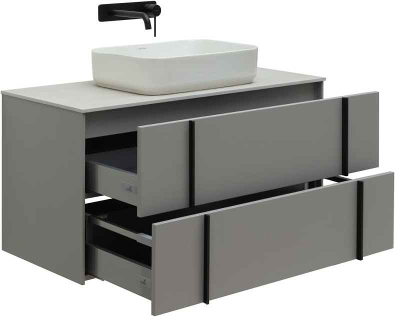 Тумба под раковину Allen Brau Reality 100 серый матовый 1.32007.PGM - 5