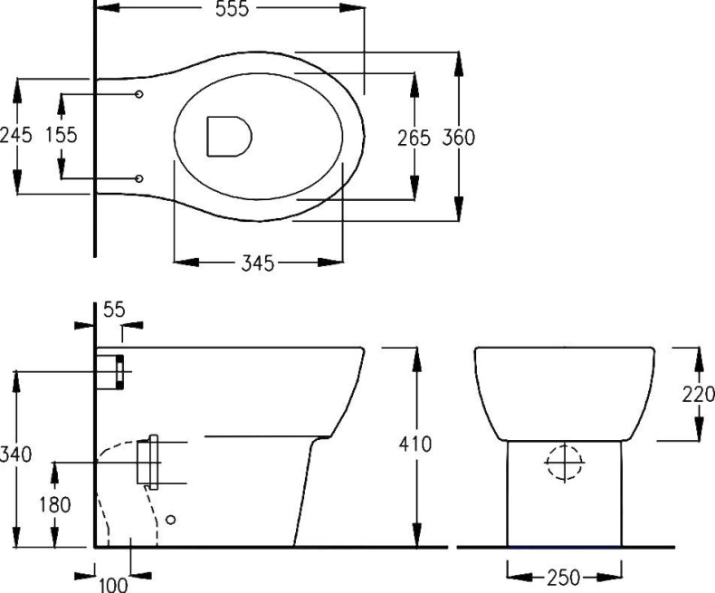 Приставной унитаз Hatria Nido  Y0QU01 - 11