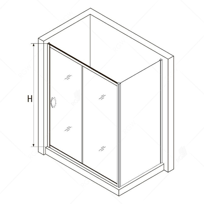 Душевой уголок RGW Passage 140х80 черный стекло прозрачное 350876148-14 - 1