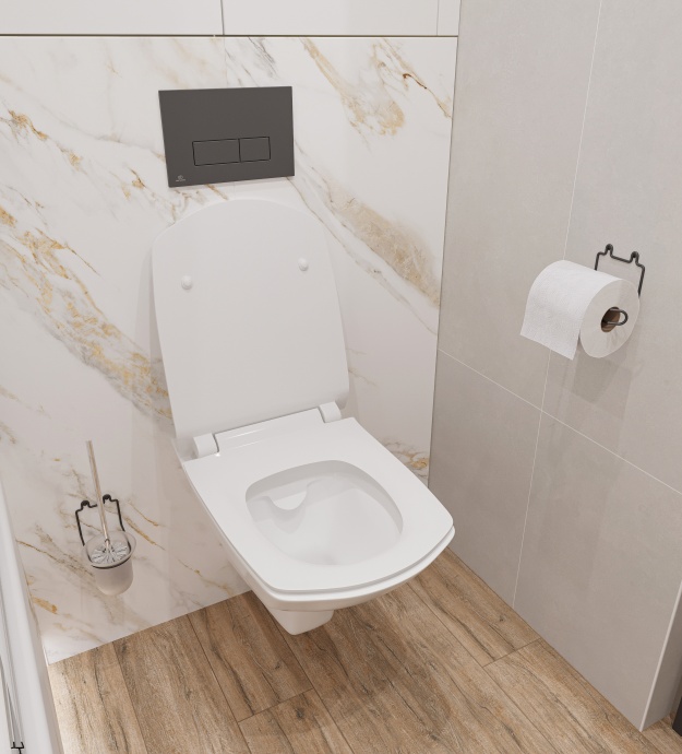 Держатель туалетной бумаги DIWO Смоленск П14788 черный муар - 1