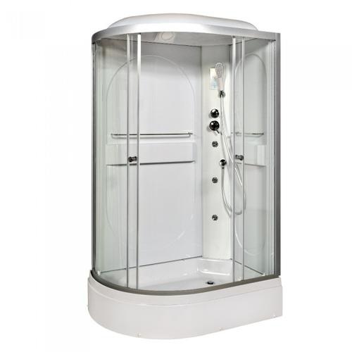 Душевая кабина Deto L 120х80 с электрикой и гидромассажем, хром  L520RGM+EL - 0