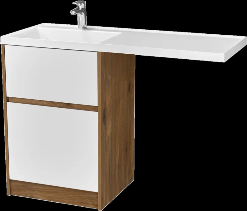 Комплект мебели Aquaton Лондри 60 светлое дерево-белый - 4