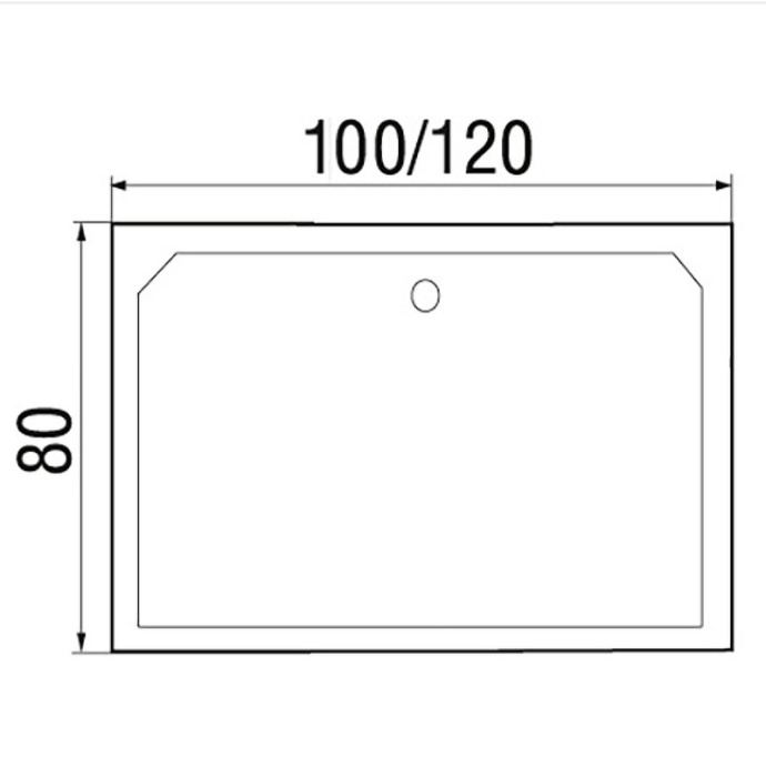 Поддон душевой прямоугольный River Wemor 120/80/41 S  10000006059 - 1