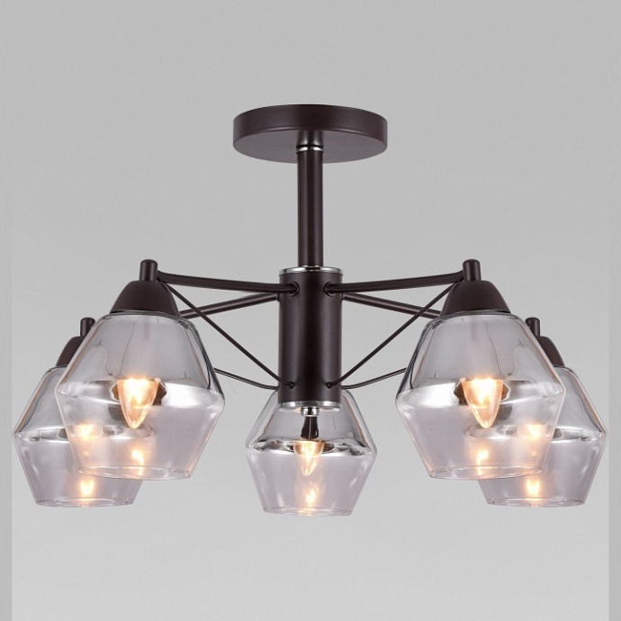 Люстра на штанге Eurosvet Takara 70135/5 кофе - 0