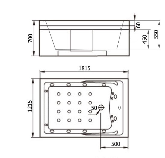 Гидромассажная ванна Gemy  181.5x121.5 см  G9061 K L - 4