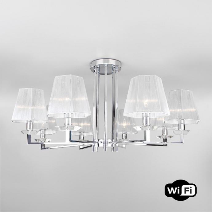 Люстра на штанге Eurosvet Alegria 60125/8 хром Smart (60114/8) - 1