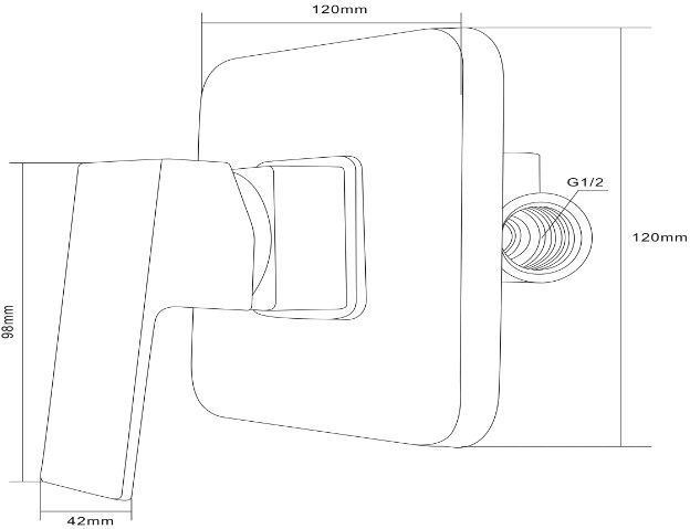 Смеситель для душа Swedbe Platta 5516 - 1