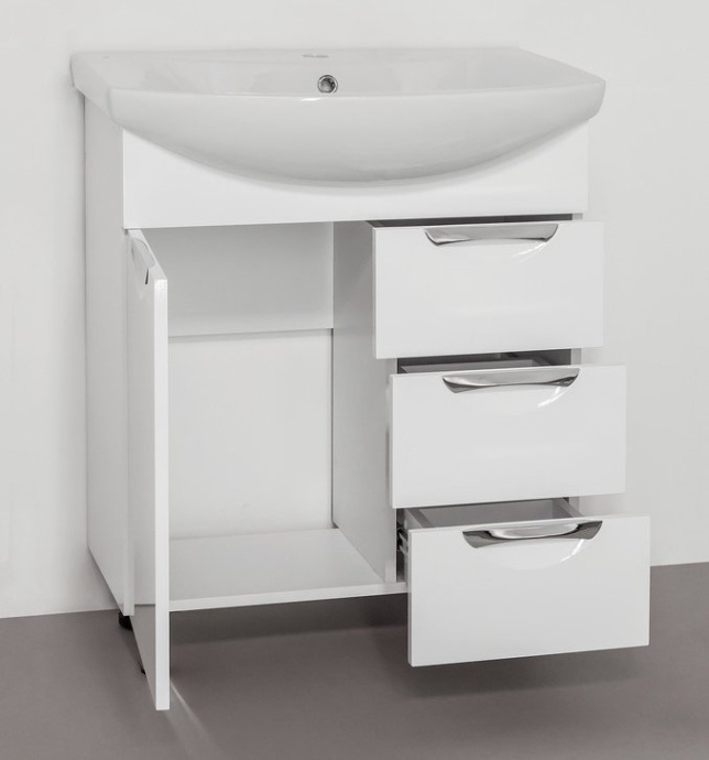 Тумба для комплекта Style Line Жасмин 70 белая ЛС-00000036 - 1