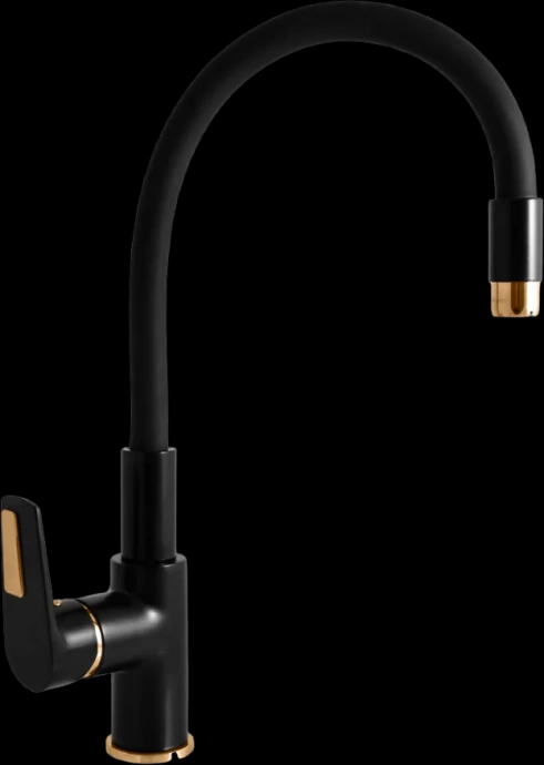 Смеситель для кухни Rav Slezak Colorado с гибким изливом черный матовый - золото CO319.5/10CMATZ - 0