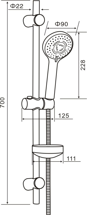 Душевой гарнитур Agger Wave A032 - 4