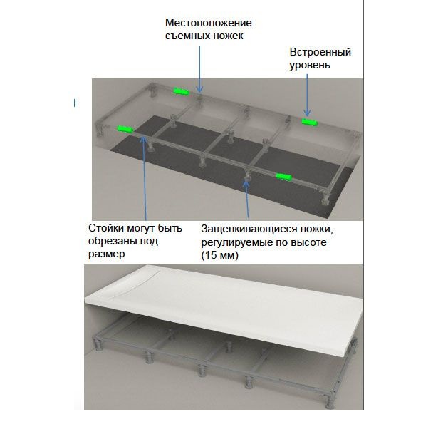 Монтажный комплект Jacob Delafon Flight Neus E62524-GA до 120 см - 1