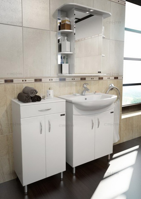 Зеркало-шкаф СанТа Герда 55 свет фацет 101021 - 2