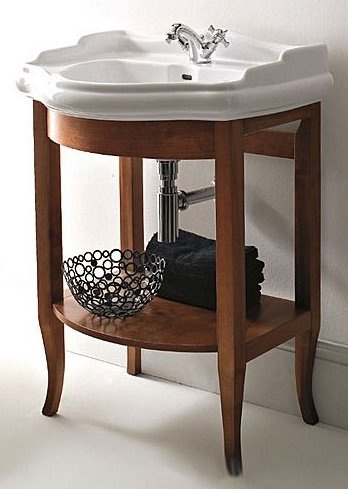 Тумба для комплекта Kerasan Retro с полкой, орех 735040 - 0