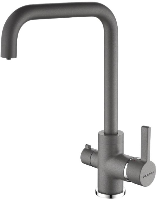 Смеситель Paulmark Logas для кухонной мойки, серый металлик Lo213021-402 - 0