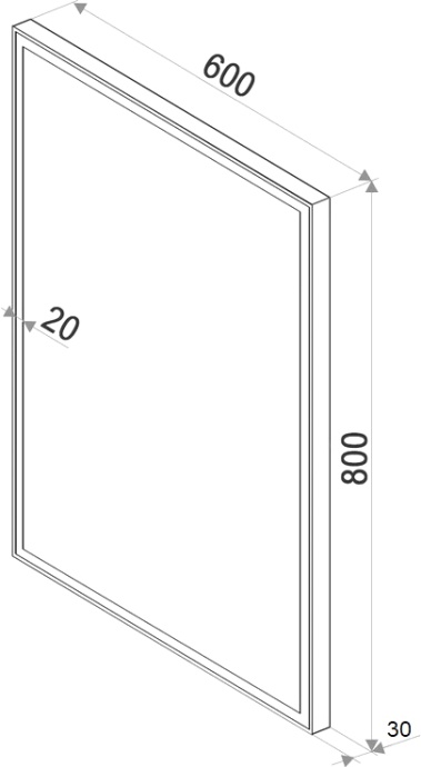 Зеркало Бриклаер Лофт 60 сенсор на зеркале, с подсветкой 4627125415722 - 11