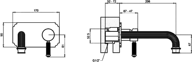 Смеситель для раковины Cezares OLIMP хром  OLIMP-BLSM2-01-L - 1