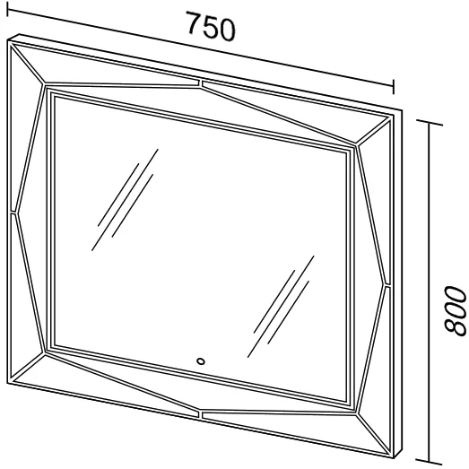 Зеркало Sanvit Геометрия 75 с подсветкой zgeo75 - 3