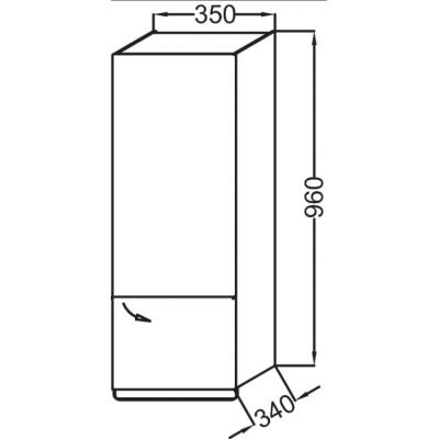 Шкаф-пенал Jacob Delafon Odeon Up EB893D R, квебекский дуб EB893D-E10 - 1