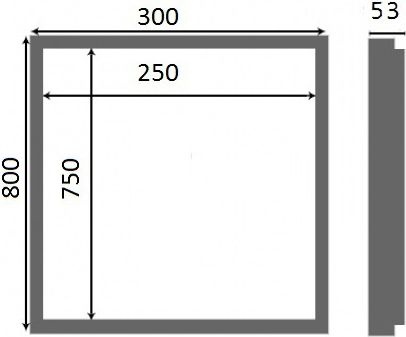 Люк настенный Люкер AL-KR 80x30 - 11