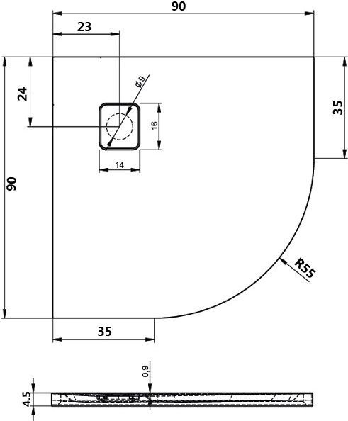 Душевой поддон Riho Basel 90x90 см (DC980050000000S) D005047005 - 3