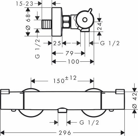 Термостат Hansgrohe Ecostat 1001 CL ВМ 13211000 для душа - 4