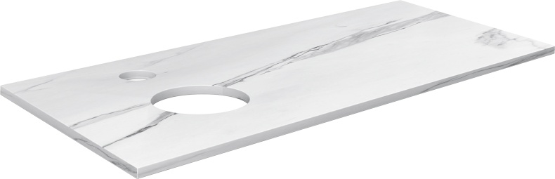 Столешница с раковиной DIWO Элиста 120 белый мрамор, с раковиной Moduo 40 RING 555793 - 5