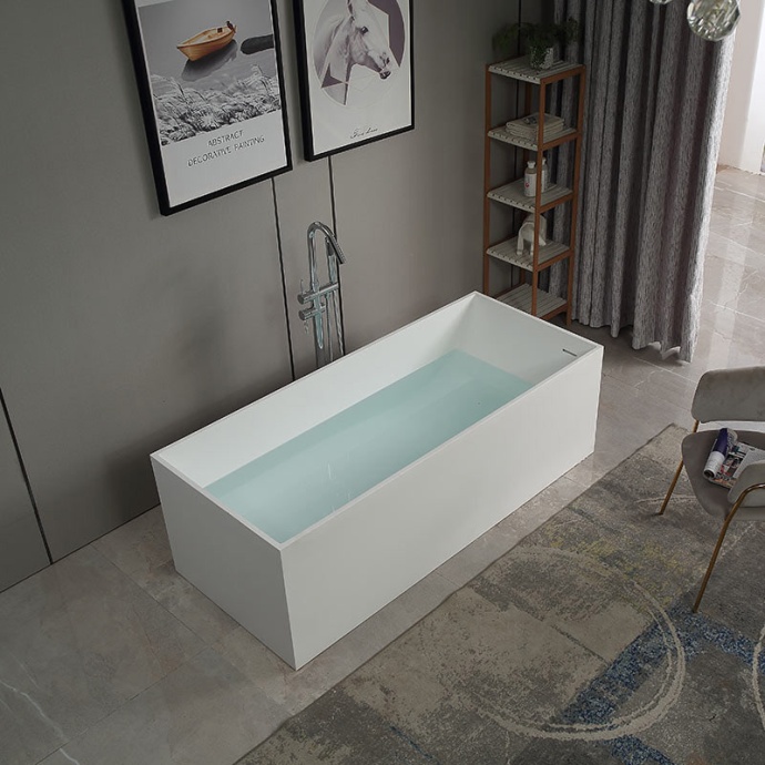 Ванна из искусственного камня ABBER Stein AS9642-1.8 белая матовая - 1