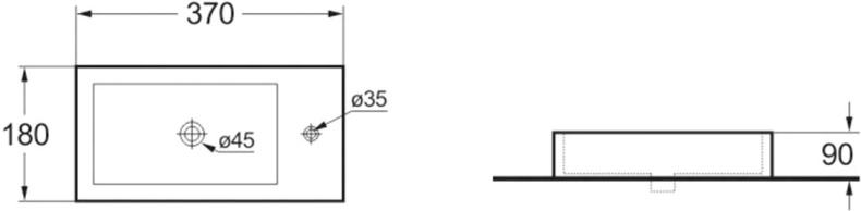 Раковина Vincea VBS-133R правая - 1