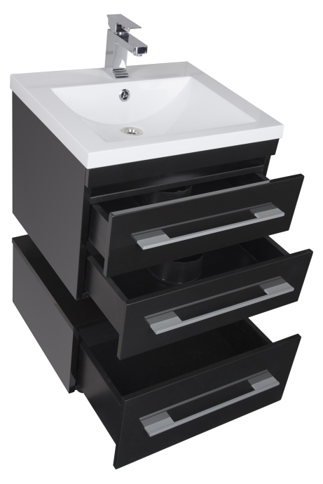 Тумба Aquanet Нота 58 подкатная, черная 00170731 - 11