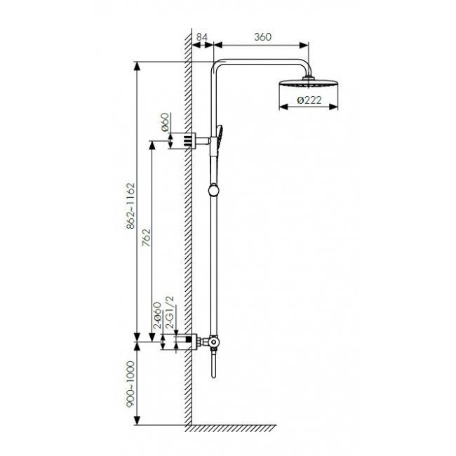 Душевая стойка Kaiser Cezar 05177 - 1