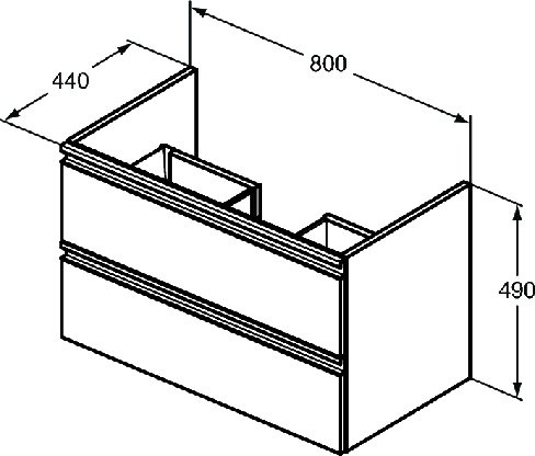 Тумба под раковину Ideal Standard Tesi 80 белый T0051OV - 1