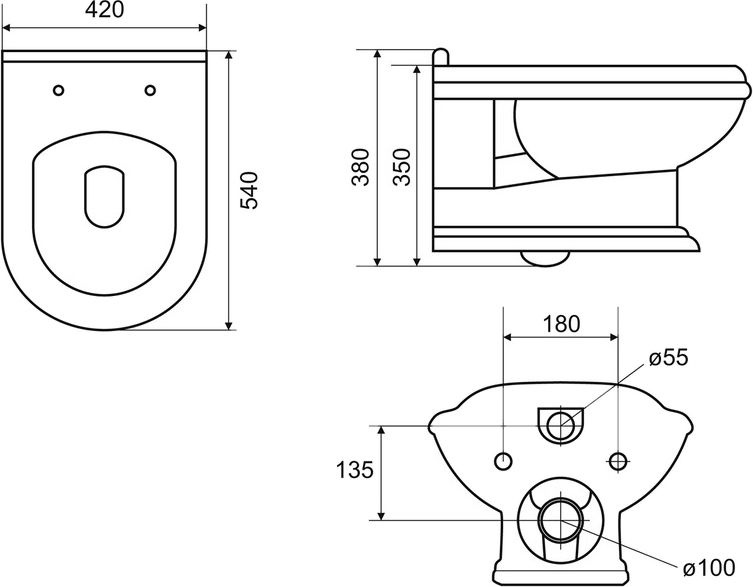 Унитаз подвесной Cezares King Palace белый - 6