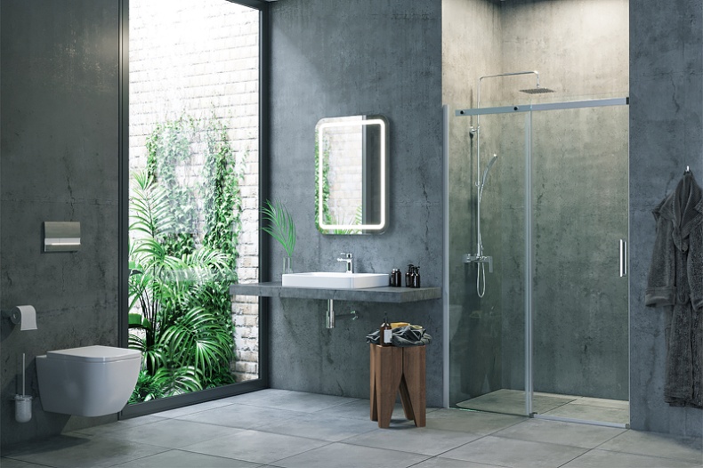 Душевая дверь Excellent Rols 140 хром KAEX.2612.1400.LP1/2 + KAEX.2612.1400.LP2/2 - 1