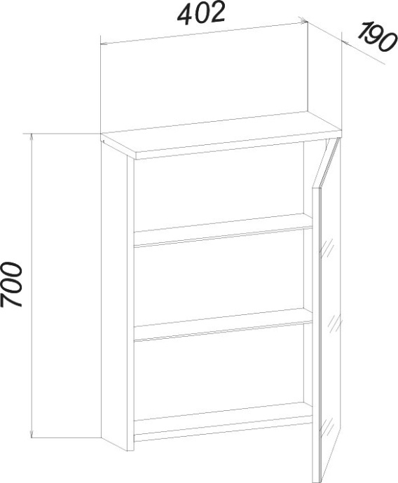 Зеркало-шкаф Бриклаер Фостер 40 R, дуб золотой, с подсветкой 4627125414695 - 5
