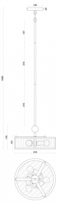 Светильник на штанге Favourite Radiales 3099-3P - 2