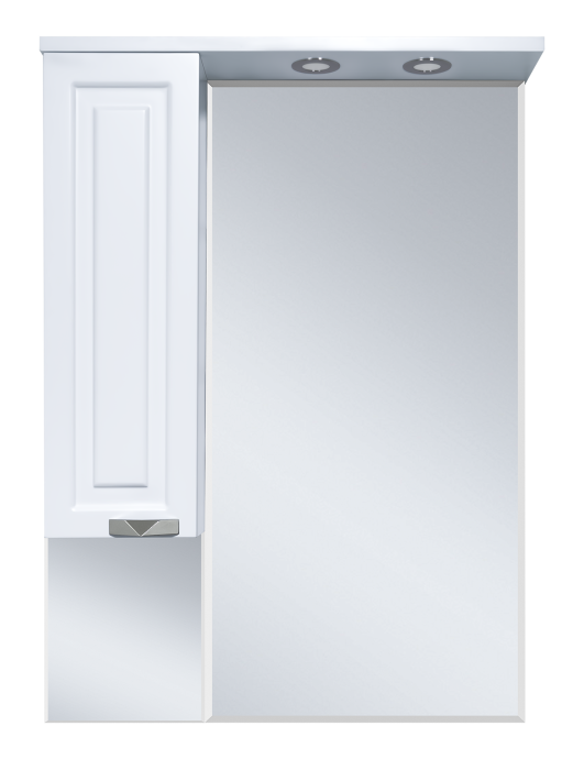 Терра - 70 зеркало-шкаф белый левый П-Тер02070-011Л - 0