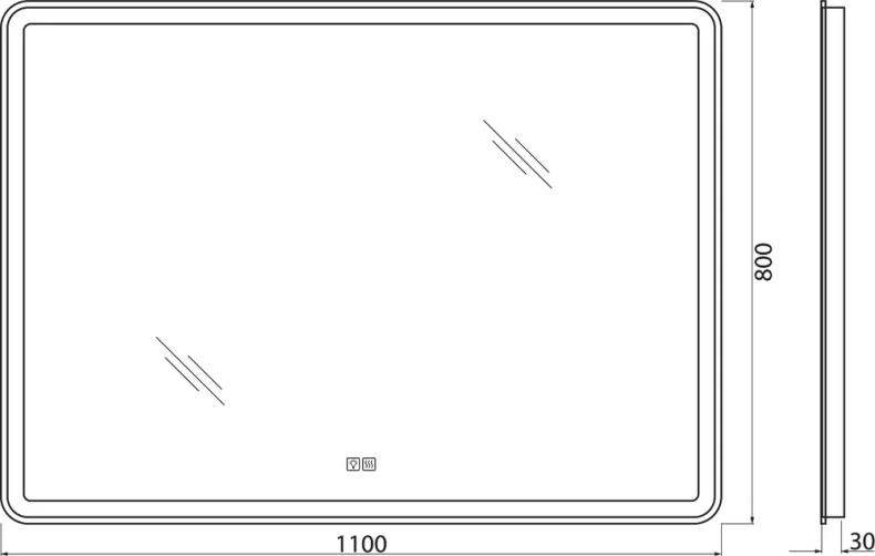 Зеркало BelBagno Spc 110х80  SPC-MAR-1100-800-LED-TCH-WARM - 5