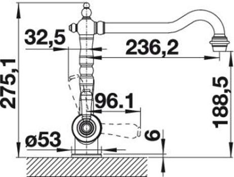 Смеситель для кухонной мойки Blanco Sora хром  524217 - 3